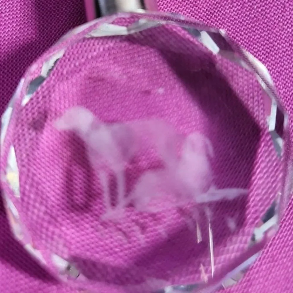 Dog Crystal Keychains with LED Light